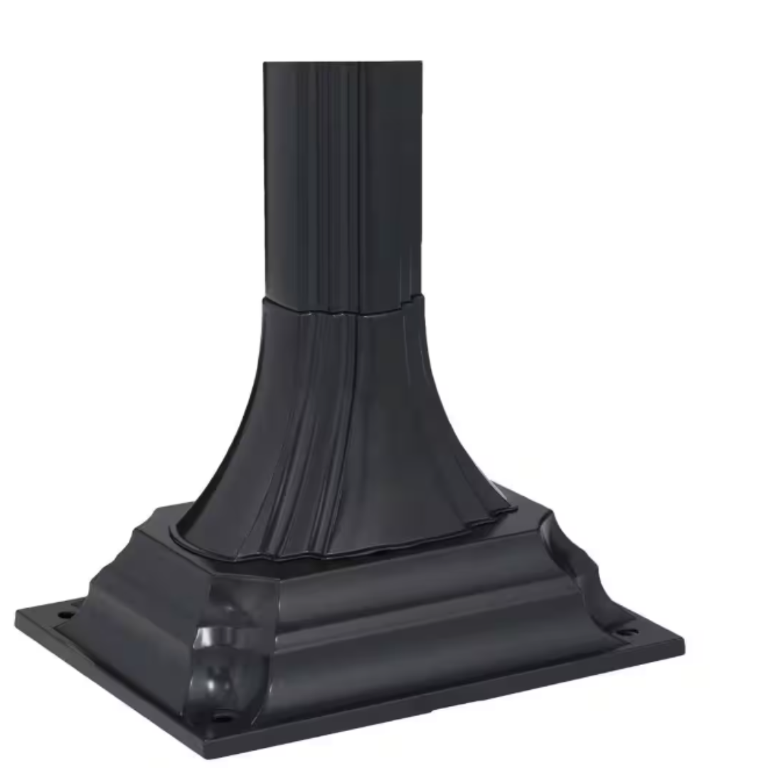 Pedestal Black, Large, Aluminum, Locking, All-In-One Mailbox and Post Combo