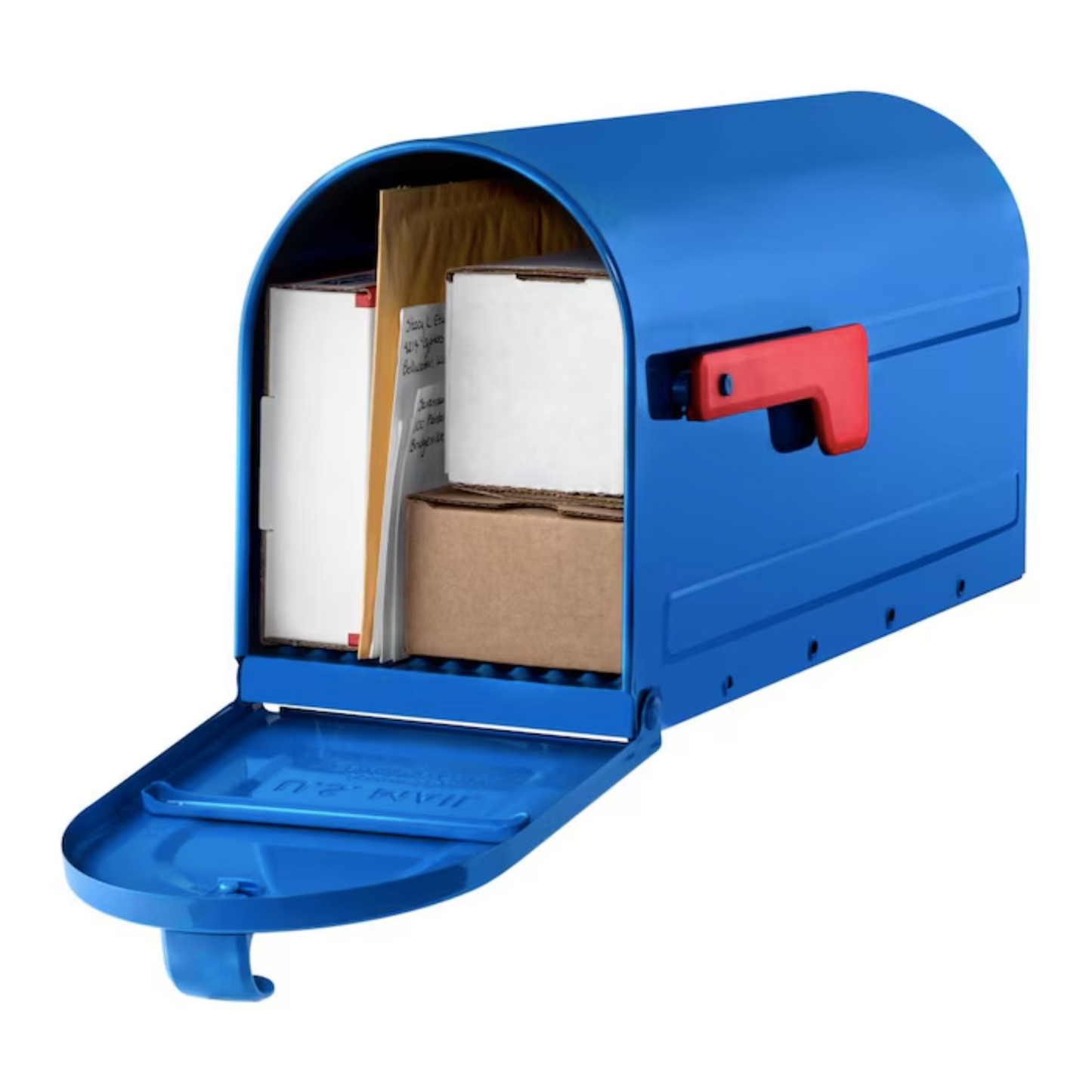 Metal "Standard" Mailbox with a wood post - Multicolors Available