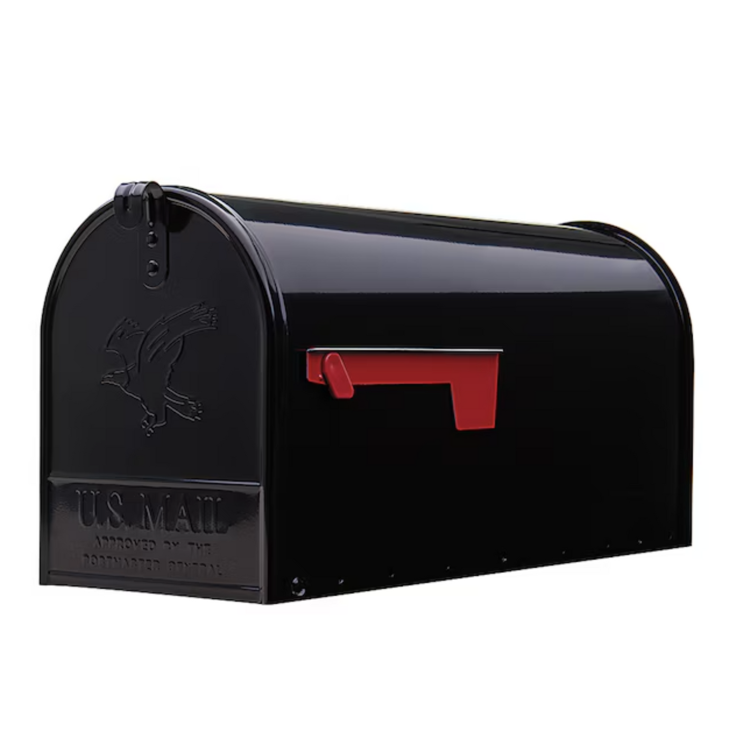 Metal "Large" Mailbox with a wood post - Black or White