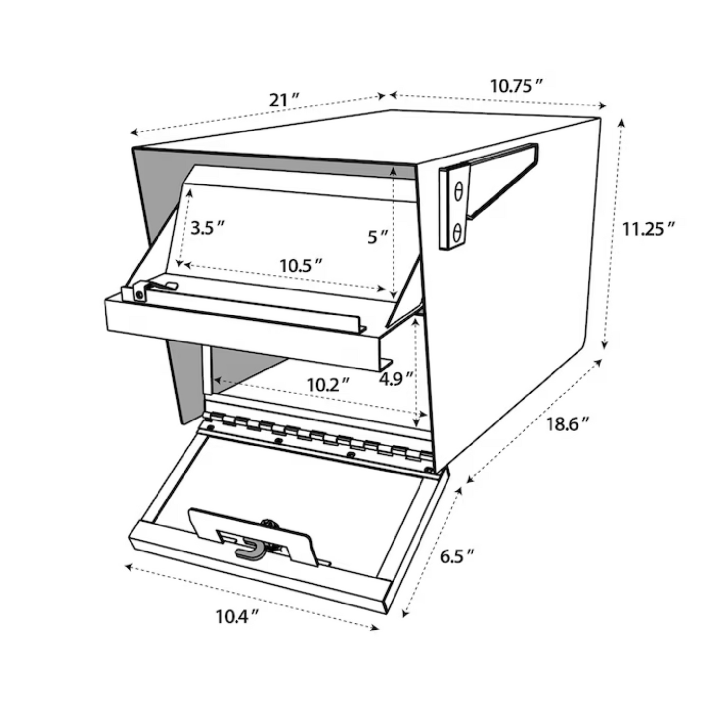 Mail Boss Mail Manager Locking Metal "Standard" Mailbox Multiple colors - 2 Mailboxes