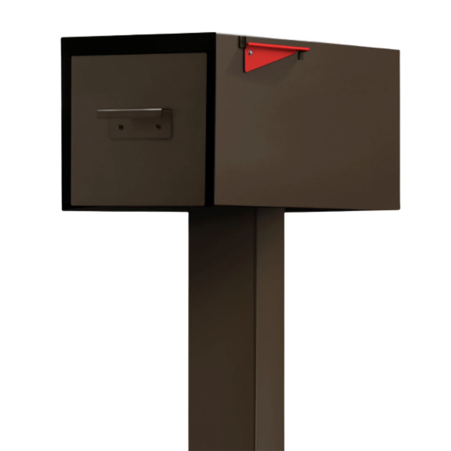 Malone Post‑Mounted Mailbox, Brown, Black, Gray, White or Patina