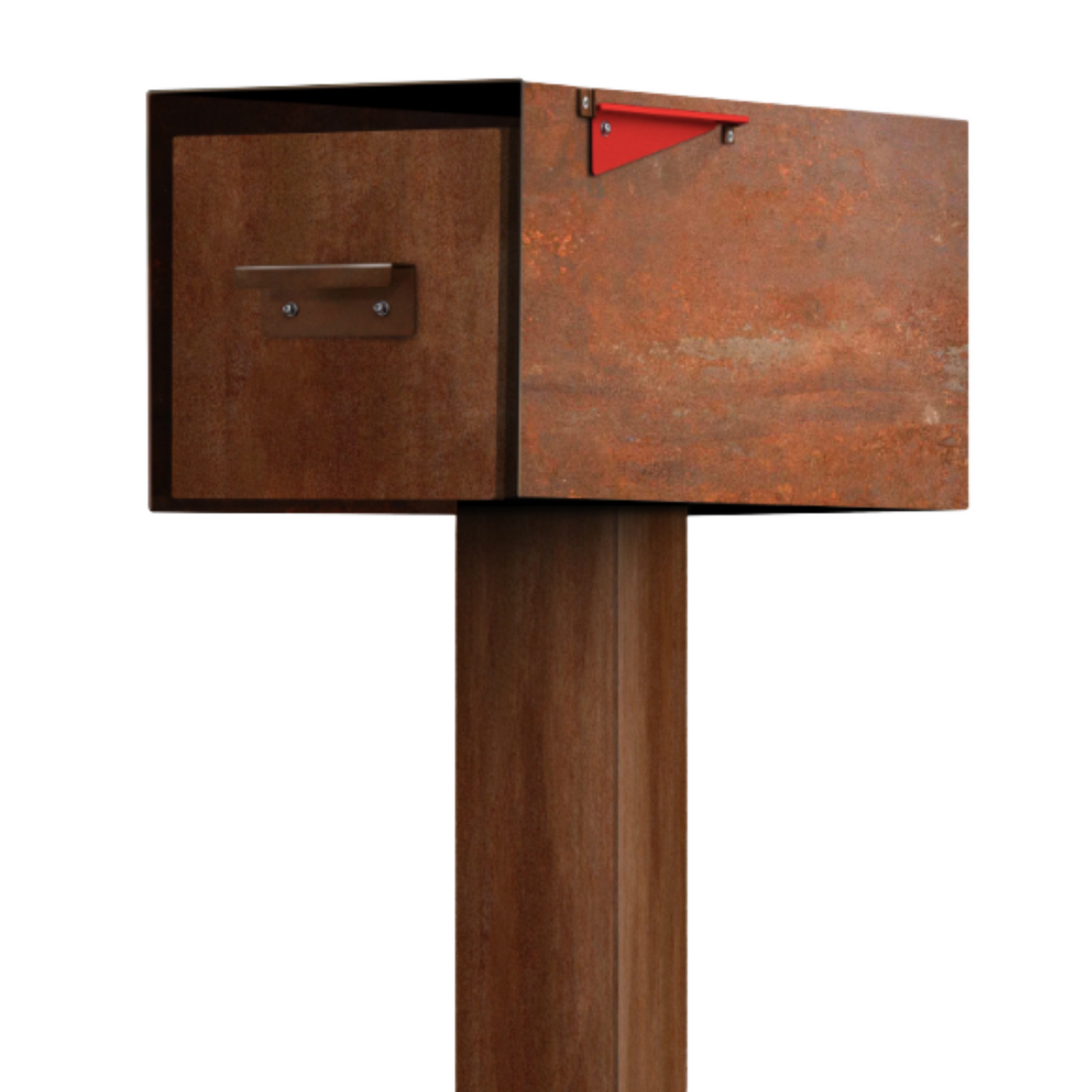 Malone Post‑Mounted Mailbox, Brown, Black, Gray, White or Patina