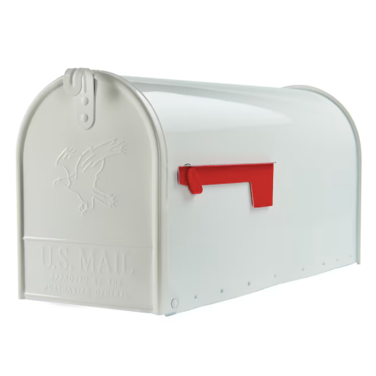 Metal "Large" Mailbox with a wood post - Black or White