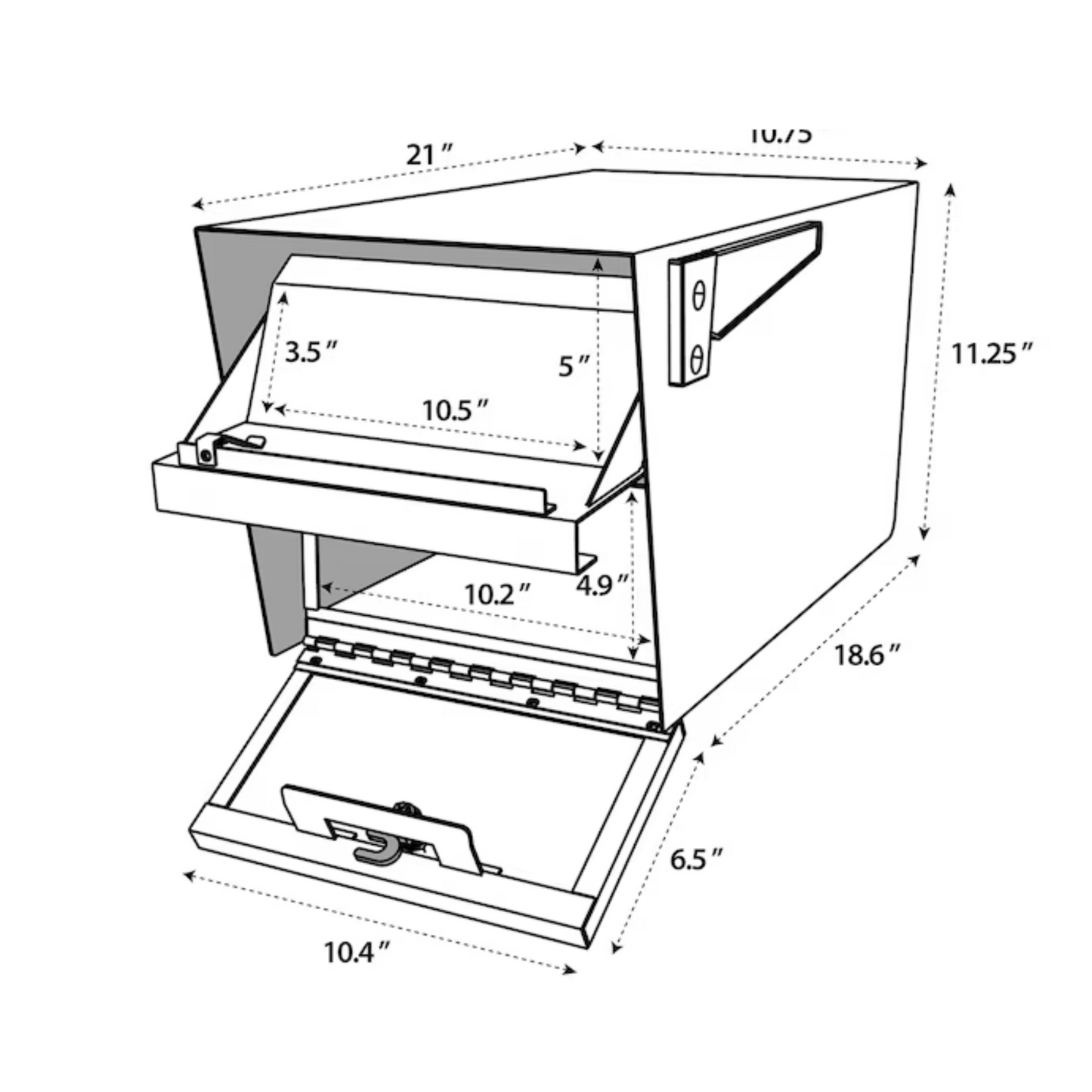 Mail Boss Mail Manager Locking Metal "Large" Mailbox Multiple colors - 3 Mailboxes