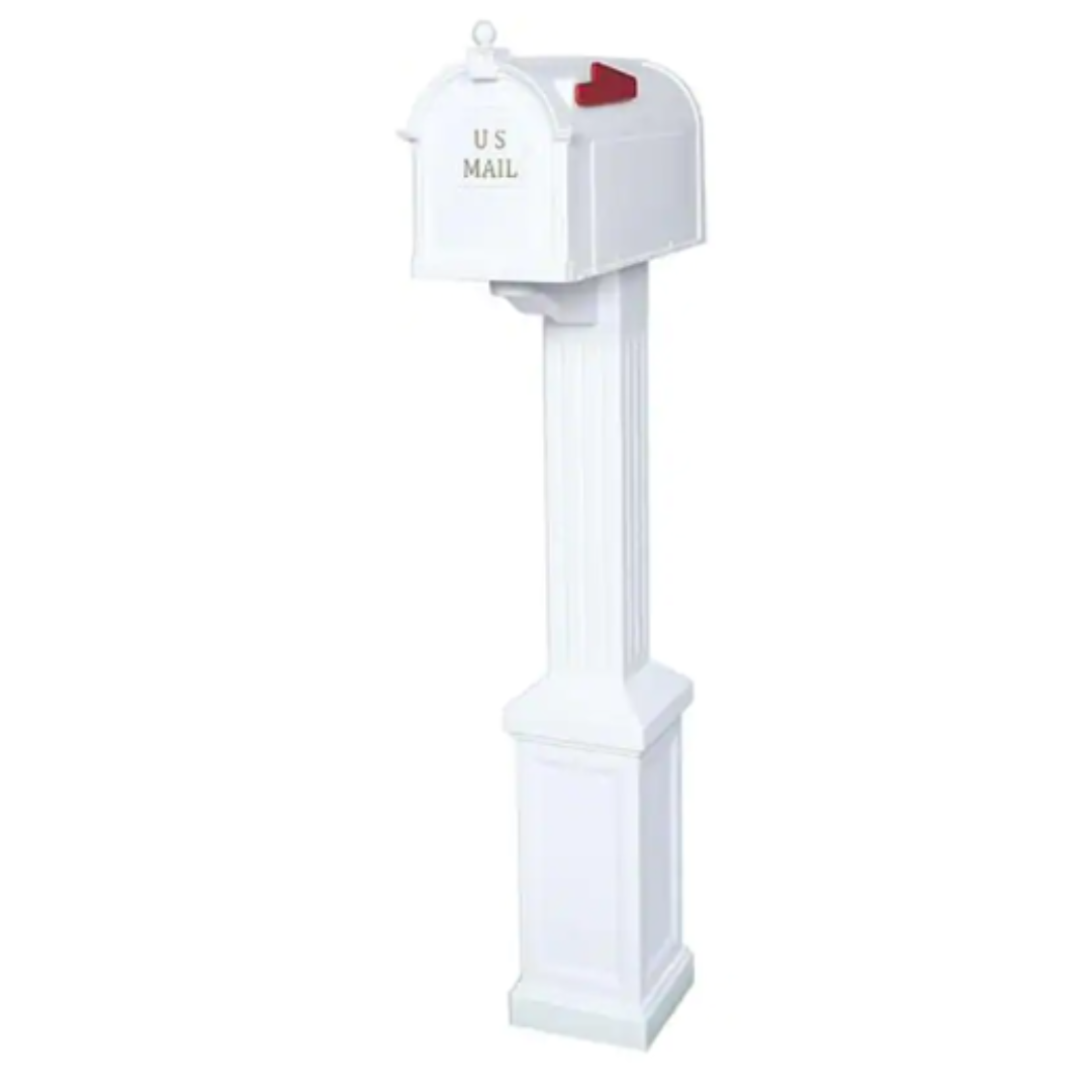 Craftsman Mailbox and Post Kit, Black and White