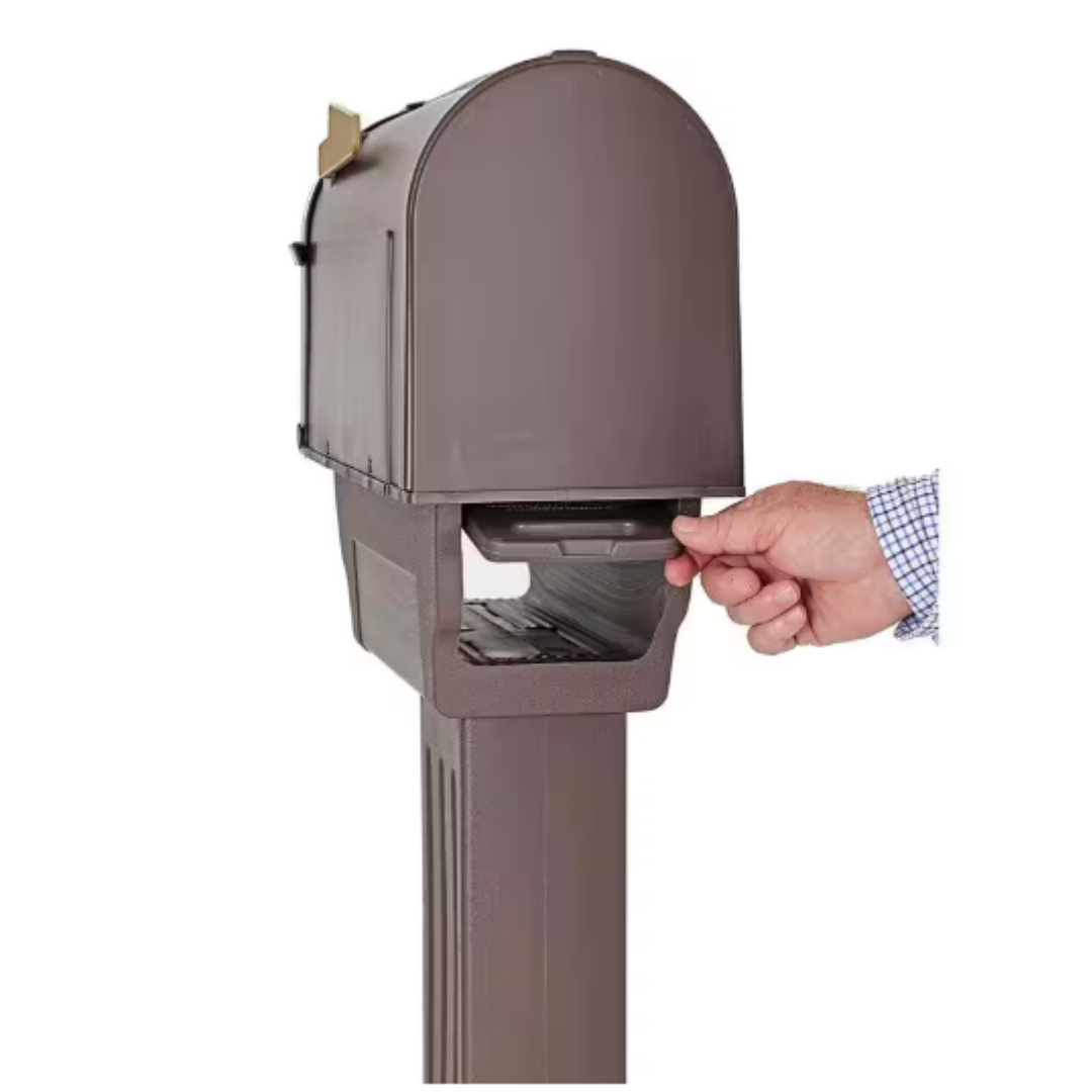 Postal Pro Hampton All-in-One Mailboxes Kit, Black and Bronze