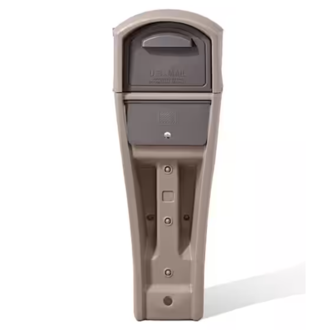 MailMaster "Extra Large" Resin Overpost Mailbox and Post Combo Mocha
