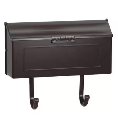 Classic Cast Aluminum Wall Mount Mailbox, Mocha and Bronze