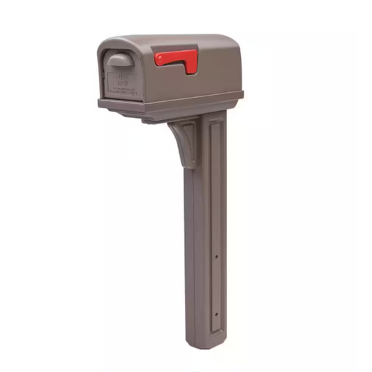 Architectural Mailboxes® Classic Mocha and black, Medium, Plastic, Mailbox and Post Combo, no paper holder