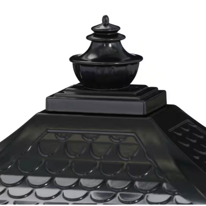 Pedestal Black, Large, Aluminum, Locking, All-In-One Mailbox and Post Combo