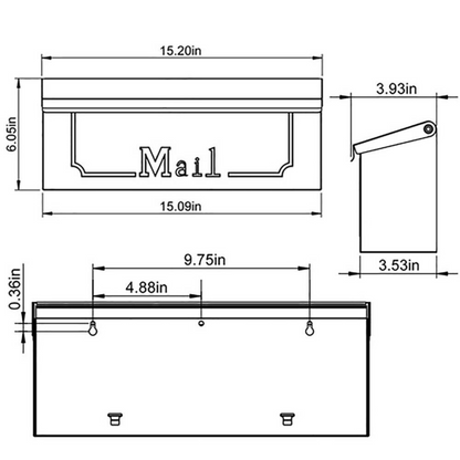 Architectural Mailboxes® Townhouse Black Wall-Mount Mailbox