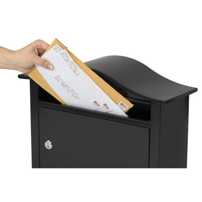 Architectural Mailboxes® Saratoga Locking Black Wall Mount Mailbox