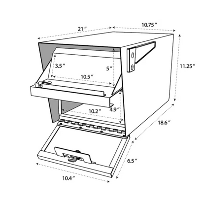 Mail Boss Mail Manager Locking Metal "Standard" Mailbox Multiple colors  - 2 Mailboxes