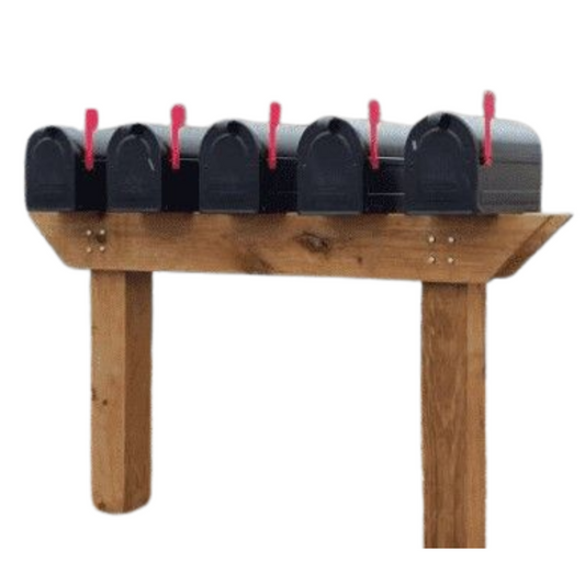 Mailbox Post with 5 Boxes