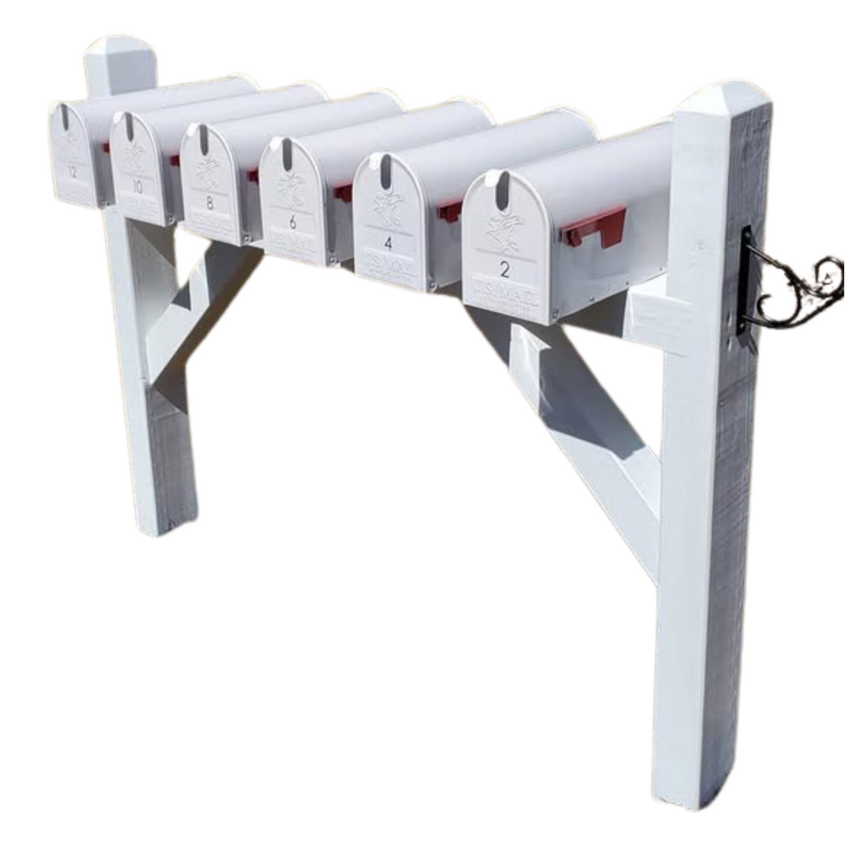 45 Mailboxes 6 Slot Wood Mailbox – Multi-Unit Mailbox | Mailboxes Are Us