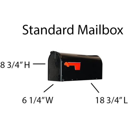 4Ever Products Vinyl Mailbox Post System - Includes Black Steel Mailbox and Custom Address Plate (White)