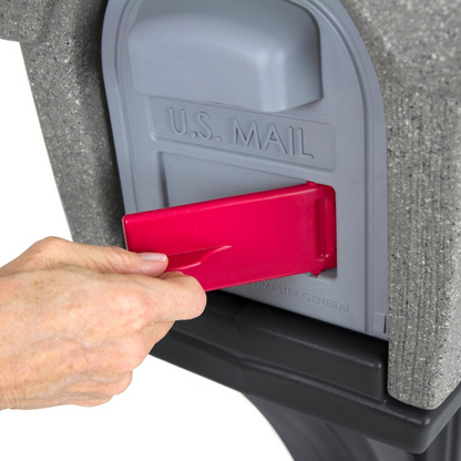 Simplay3 Classic Home Plastic Residential Mailbox & Post Mount Combo Kit with 2 Access Doors