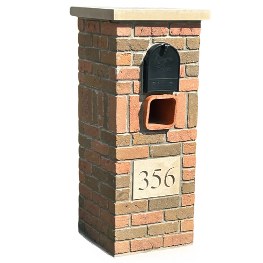 Custom Brick Mailbox with Address Plaque