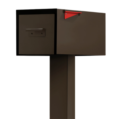 Malone Post‑Mounted Mailbox, Brown, Black, Gray, White or Patina