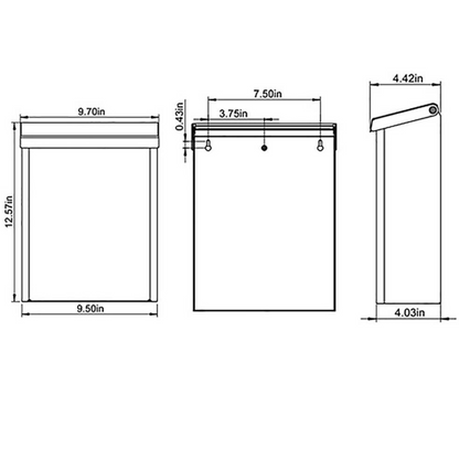 Architectural Mailboxes® Designer Black Locking Wall-Mount Mailbox