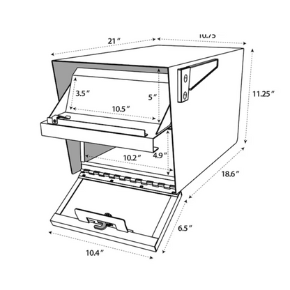Mail Boss Mail Manager Locking Metal "Large" Mailbox Multiple colors - 3 Mailboxes