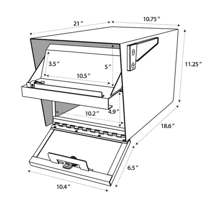 Mail Boss Mail Manager Locking Metal "Extra Large" Mailbox Multiple colors - 4 Mailboxes