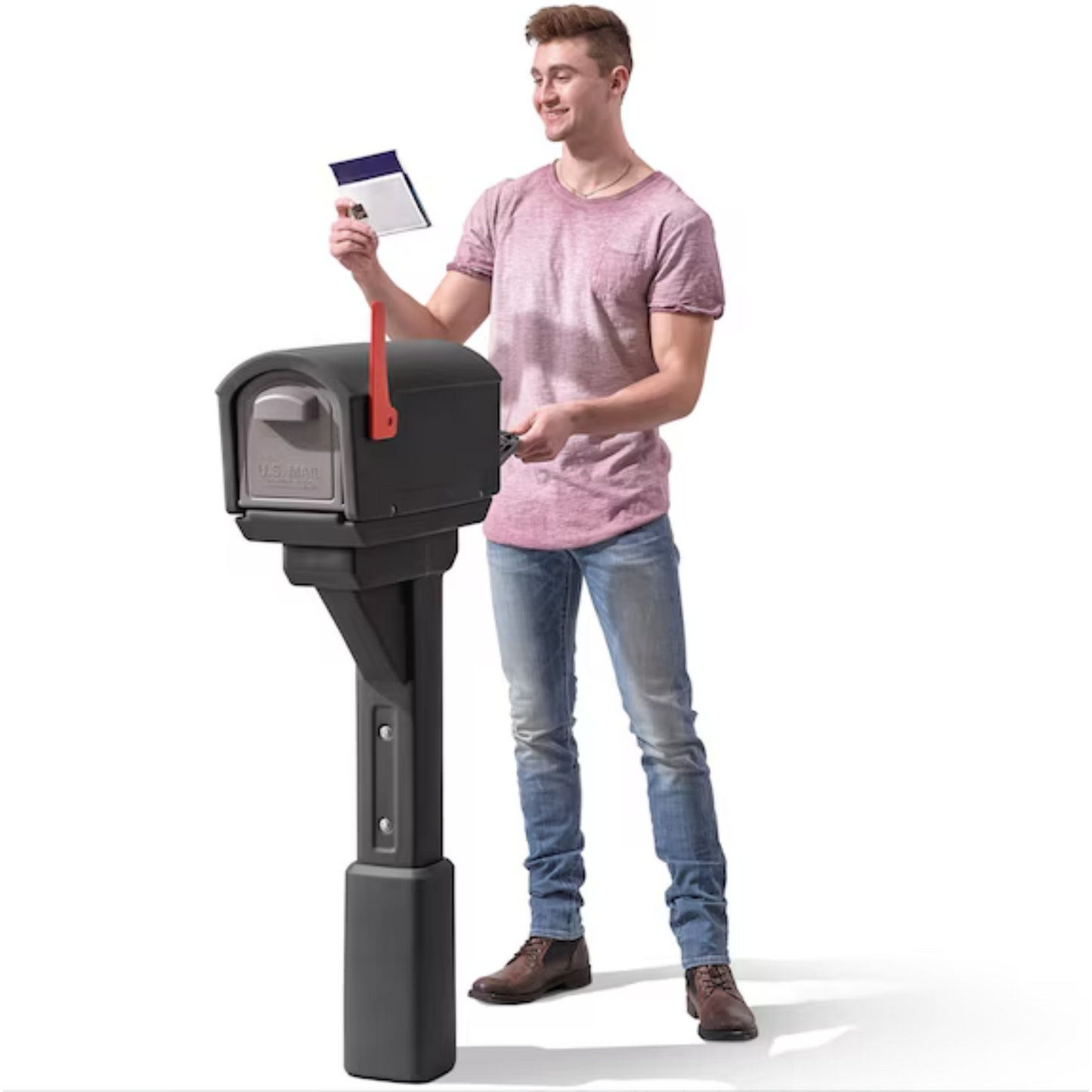 Step2 MailMaster Plastic Standard Mailbox Black