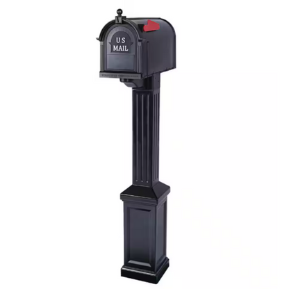 Craftsman Mailbox and Post Kit, Black and White