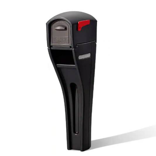 MailMaster Streamline "Large" Mailbox and Post Combo Black, Mocha and Gray