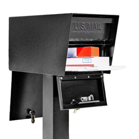 Mail Boss Street Safe Locking Metal Extra Large Mailbox Black