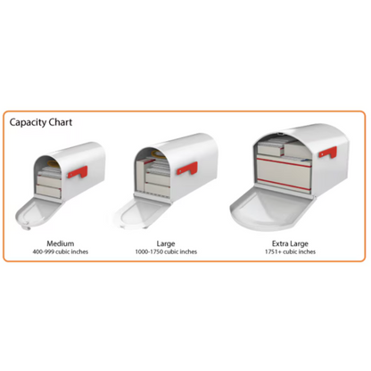 MailMaster Streamline "Large" Mailbox and Post Combo Black, Mocha and Gray